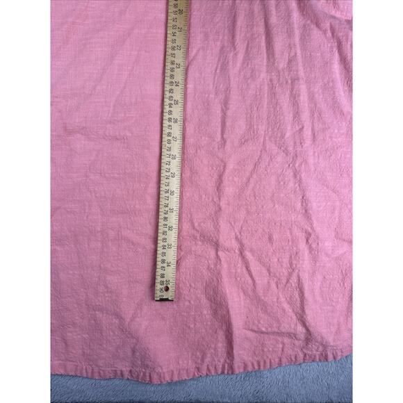 Vtg‎ Linen Women’s Dress Pink Floral Embroidered Cottagecore S Feminine Retro - Picture 9 of 9